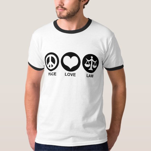 Friedensgesetz und Liebe T-Shirt (Vorderseite)