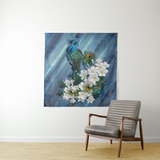 Friedensgespräche mit Smaragdgrüner Seide Wandteppich (Beispiel)