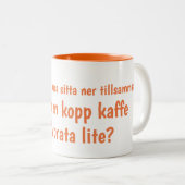 Friedensgesprächs-Kaffee-Tasse Zweifarbige Tasse (VorderseiteRechts)