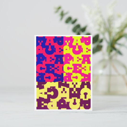 Friedensgestaltung Postkarte (Stehend Vorderseite)