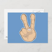 Friedensgeste Postkarte (Vorne/Hinten)