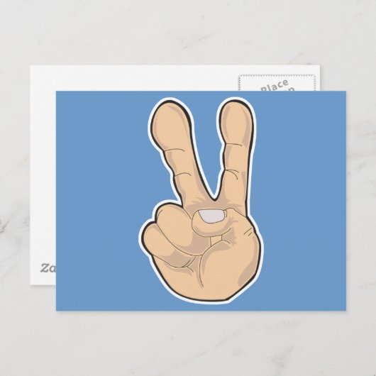 Friedensgeste Postkarte (Vorne/Hinten)