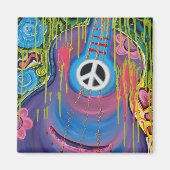 Friedensgitarre Magnet (Vorne)