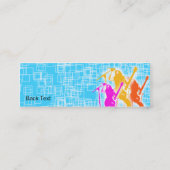 Friedensgitarren-Sänger - dünn Mini Visitenkarte (Rückseite)