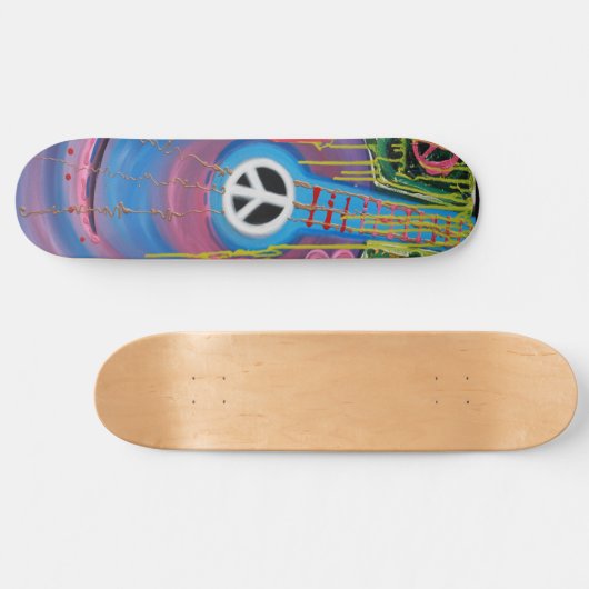 Friedensgitarren-Skateboard Skateboard (Horizontal)