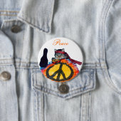 Friedensgitarrenkatze Knopf-Button Button (Beispiel)