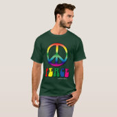 Friedensgrundlegender dunkler T - Shirt (Vorne ganz)