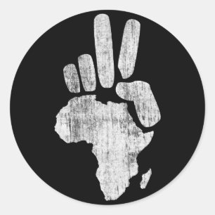 Friedenshand Darfurs Afrika Runder Aufkleber
