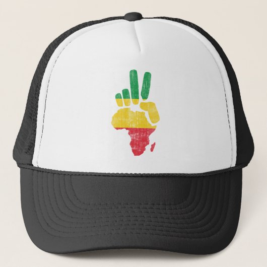 Friedenshand Darfurs Afrika Truckerkappe (Vorderseite)