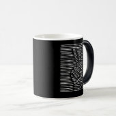 Friedenshand-Liniendesign Verwandlungstasse (VorderseiteRechts)