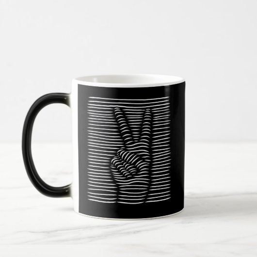 Friedenshand-Liniendesign Verwandlungstasse (Links)