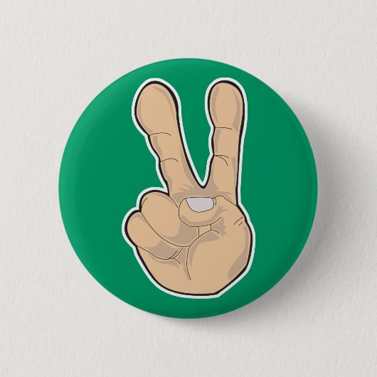Friedenshandgeste Button (Vorderseite)