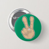 Friedenshandgeste Button (Vorne & Hinten)