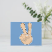 Friedenshandgeste Postkarte (Stehend Vorderseite)