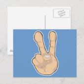 Friedenshandgeste Postkarte (Vorne/Hinten)