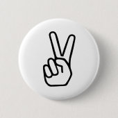 Friedenshandzeichen Button (Vorderseite)