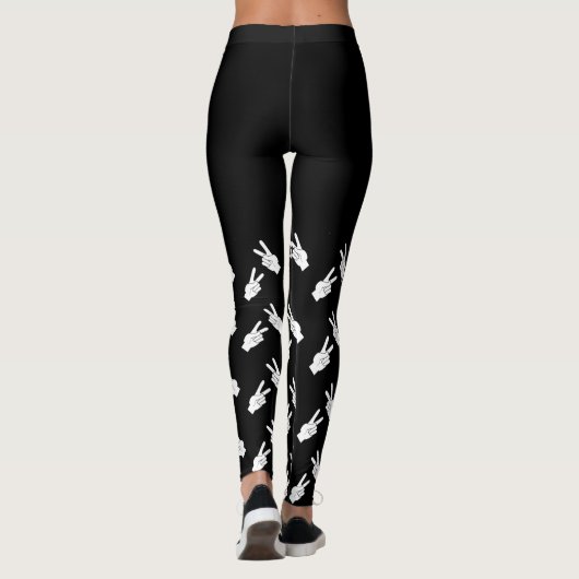 Friedenshandzeichen-Leggings Leggings (Rückseite)