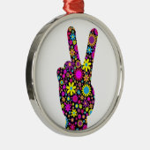 FRIEDENSHANDZEICHEN ORNAMENT AUS METALL (Rechts)