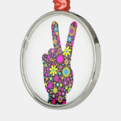 FRIEDENSHANDZEICHEN ORNAMENT AUS METALL (Links)