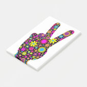 FRIEDENSHANDZEICHEN POST-IT KLEBEZETTEL (angewinkelt)