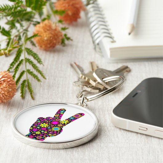 FRIEDENSHANDZEICHEN SCHLÜSSELANHÄNGER (Seite)