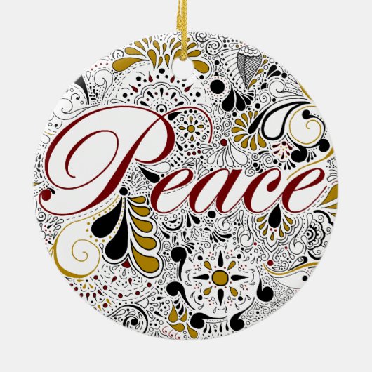 Friedenshennastrauch-Entwurf Keramikornament (Hinten)