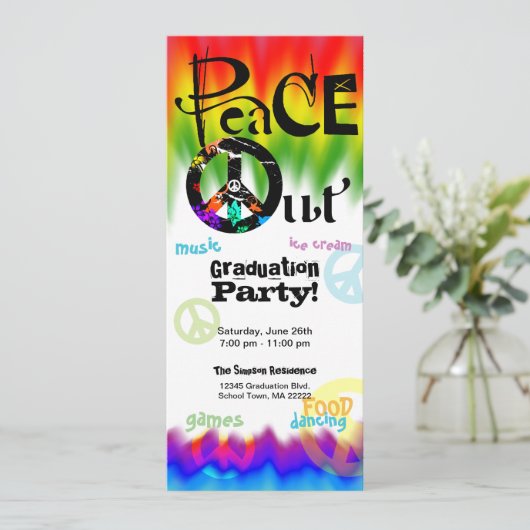 Friedensheraus Abschluss-Einladung Einladung (Stehend Vorderseite)