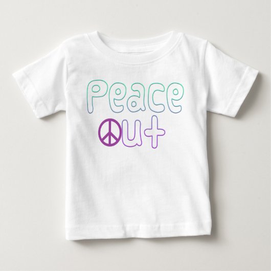 Friedensheraus Buchstaben Baby T-shirt (Vorderseite)