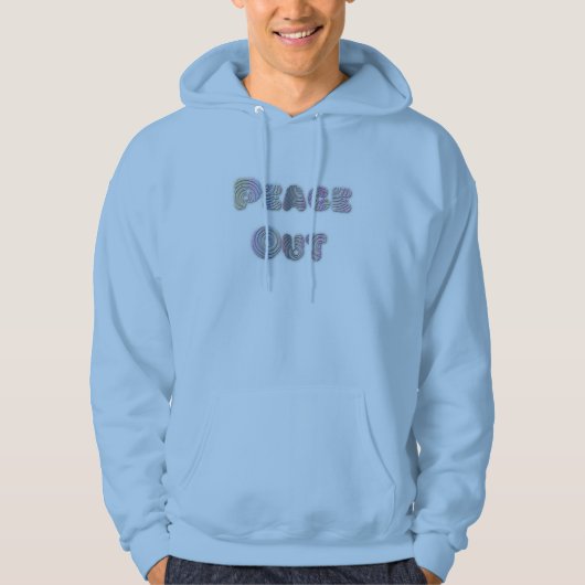 Friedensheraus gewundene Buchstaben Hoodie (Vorderseite)