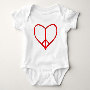 Friedensherz Baby Strampler