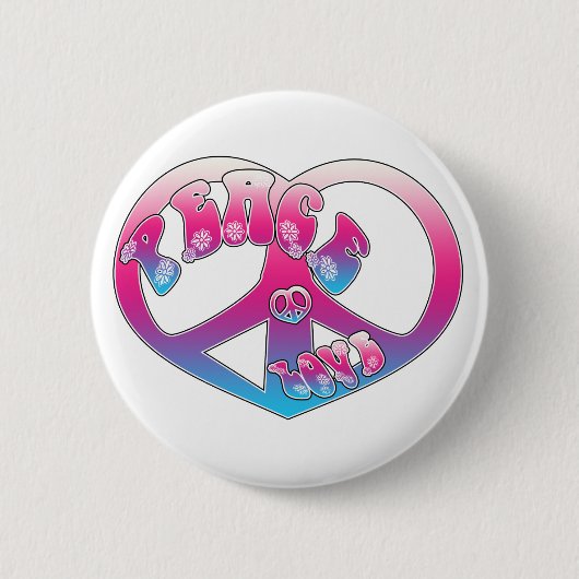 Friedensherz-Knopf Button (Vorderseite)