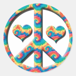 Friedensherz Runder Aufkleber