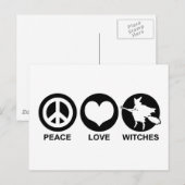 FriedensHexen für Liebe Postkarte (Vorne/Hinten)