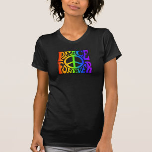 Friedenshirt im Vintage-Retro-Regenbogen-Look T-Shirt