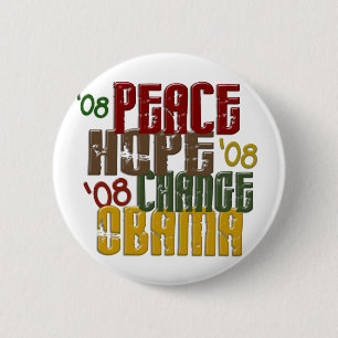 Friedenshoffnungs-Änderung Obama 1 Button