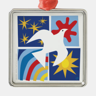 Friedenshoffnungs-Freude-Liebe-Verzierung Ornament Aus Metall