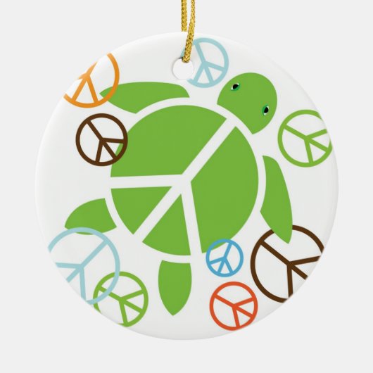 FriedensHonu Feiertags-Weihnachtsverzierung Keramik Ornament (Vorne)