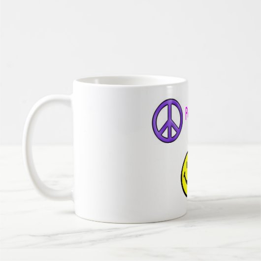 Friedenshübsches Herz, Frieden, Liebe, Happi… Kaffeetasse (Links)