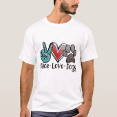 FRIEDENSHUNDE LIEBE T-Shirt (Vorderseite)