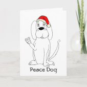 Friedenshundeweihnachtskarten Feiertagskarte (Vorderseite)