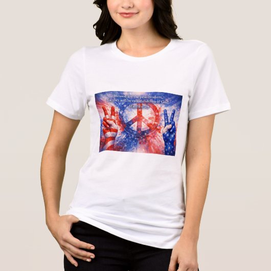 Friedenshüter Tri-Blend Shirt (Vorderseite)
