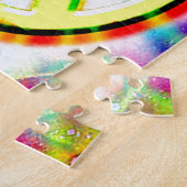 FRIEDENSign Gelb farbiges Glück und Spaß Puzzle (Seite)