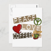 FRIEDENSKAFFEE LIEBE 2 POSTKARTE (Vorne/Hinten)