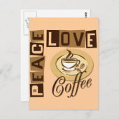 FRIEDENSKAFFEE LIEBE POSTKARTE (Vorne/Hinten)