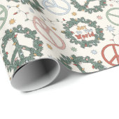 Friedenskämpfe und die Freude am Weltmuster Geschenkpapier (Rolleneckpunkt)