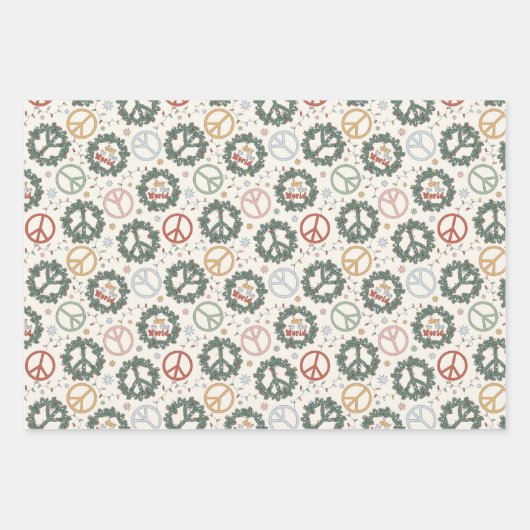 Friedenskämpfe und die Freude am Weltmuster Geschenkpapier Set (Vorderseite)