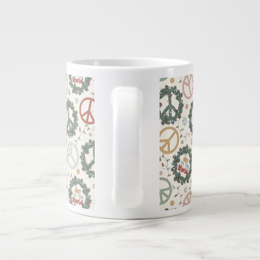 Friedenskämpfe und die Freude am Weltmuster Jumbo-Tasse (Rückseite)