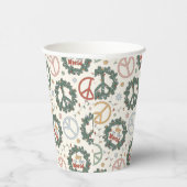 Friedenskämpfe und die Freude am Weltmuster Pappbecher (Rechts)