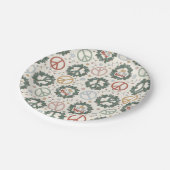 Friedenskämpfe und die Freude am Weltmuster Pappteller (Schrägansicht)