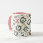 Friedenskämpfe und die Freude am Weltmuster Tasse (Vorderseite Links)